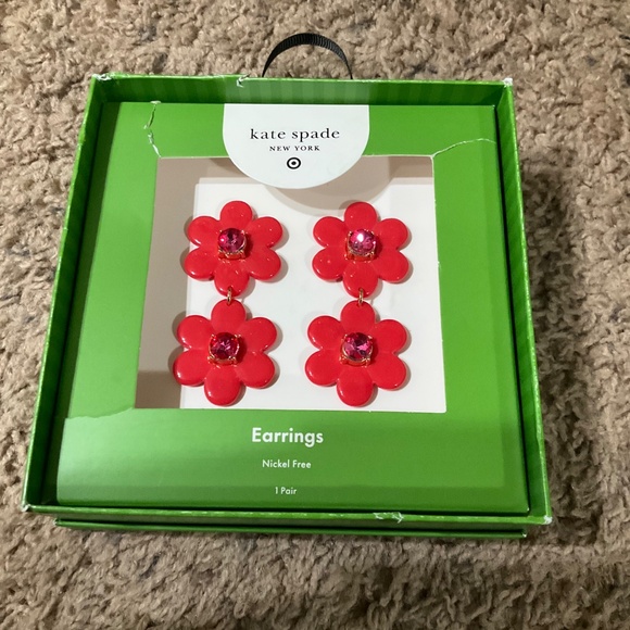 Floral Linear Earrings - kate spade new york x Target Red Limited Edition - Picture 4 of 7